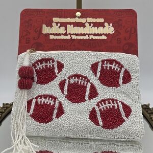 Beaded Football Travel Pouch By Wandering Moon